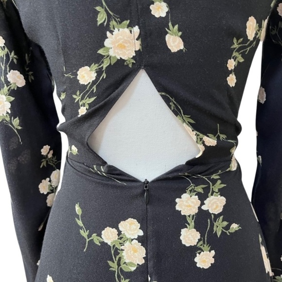 Reformation Floral Wrap Zircon Mini Dress Size 0 Contessa Tie Front Cocktail NWT - Picture 11 of 13